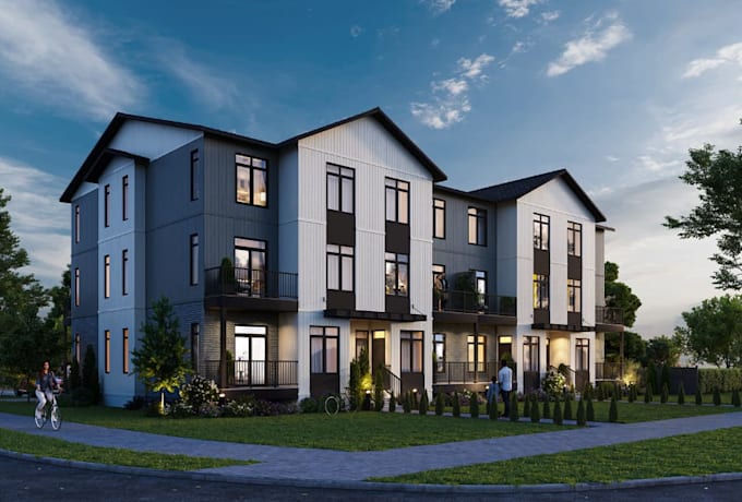 2d architectural drawing for zoning approval,permit plan for multi unit property