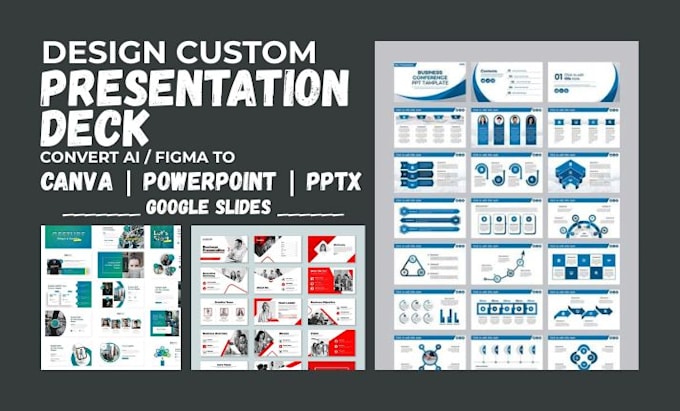 design a custom presentation deck, convert ai figma to canva powerpoint pptx