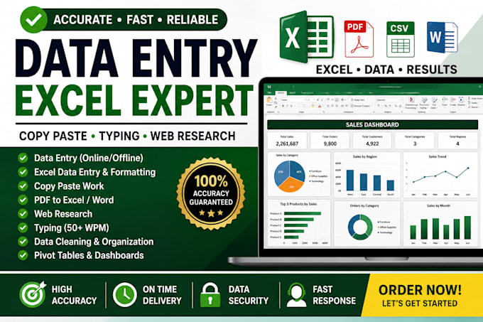 create an excel dashboard and visualize your data
