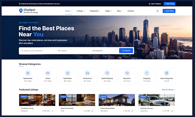 build wordpress directory listing and classified website, hivepress geodirectory