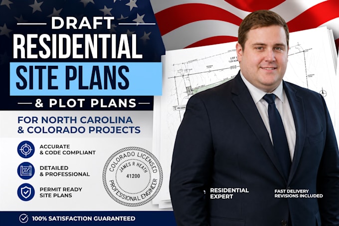 draft residential site plans plot plans for north carolina, colorado