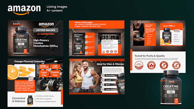 design professional amazon a plus content and product listing images
