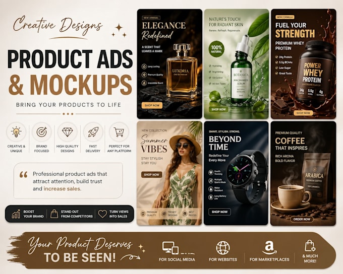 create professional product ads and mockups
