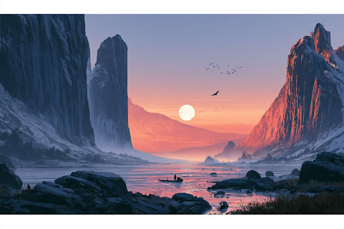 do fantasy landscape illustrations