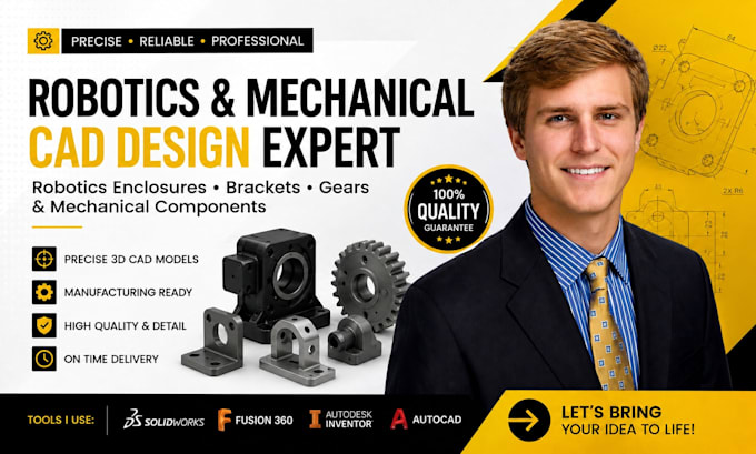 create 3d mechanical cad models for robotics and manufacturing