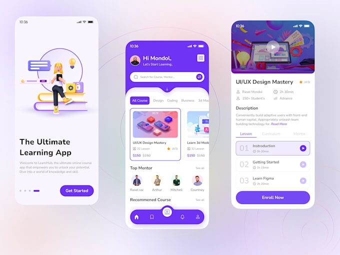 develop education app, elearning app, online course and lms mobile app