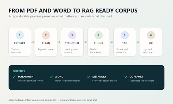 convert PDF and word documents to clean ai rag ready markdown