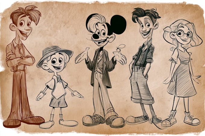 draw custom traditional line art illustrations