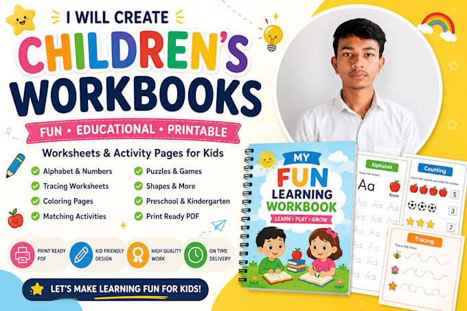 create fun and printable worksheets and workbooks for kids