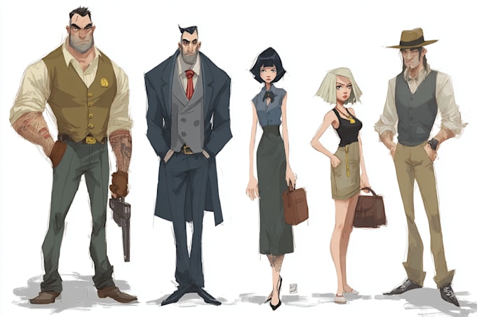 character design in comic style