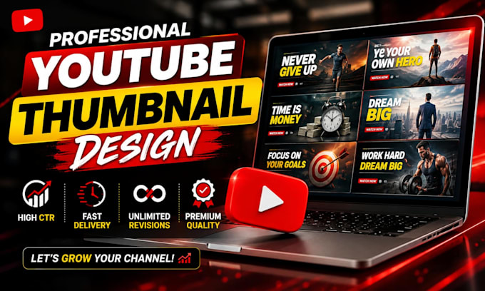 design eye catching youtube thumbnails with high CTR