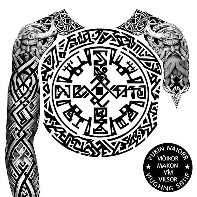 design detailed tattoo artwork with custom symbols