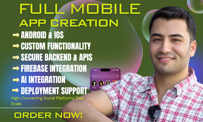 do mobile app development for ios and android with expert app creation
