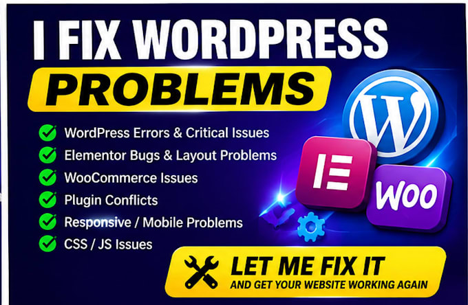 fix wordpress, elementor and woocommerce issues