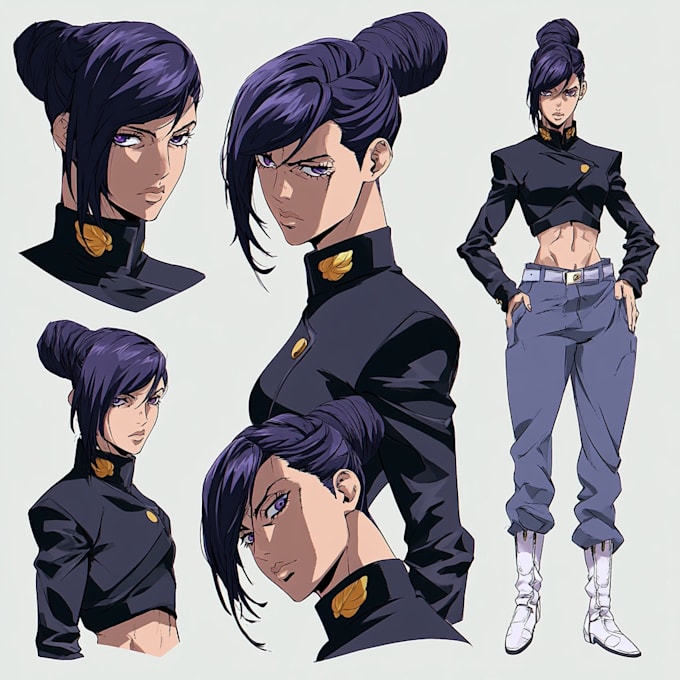 draw anime character or reference sheet for your character