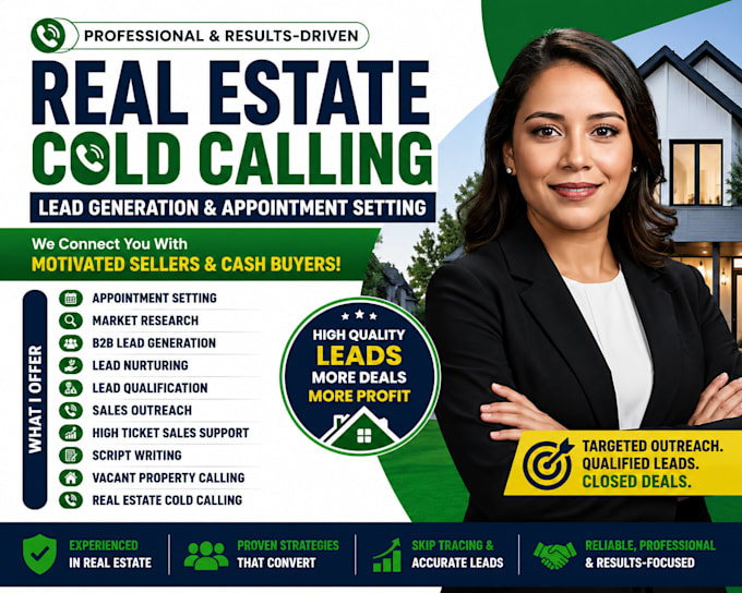 do real estate cold calling, real estate leads generation, appointment setting