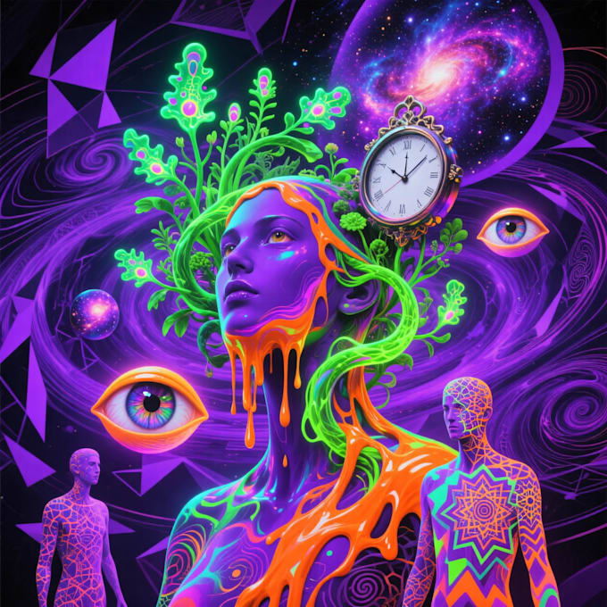 illustrate a custom psychedelic or surreal illustrations