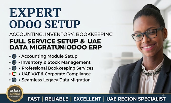 setup odoo accounting module inventory bookkeeping uae data migration odoo erp