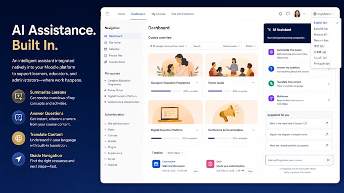 install, upgrade, migrate, fix and optimize your moodle lms
