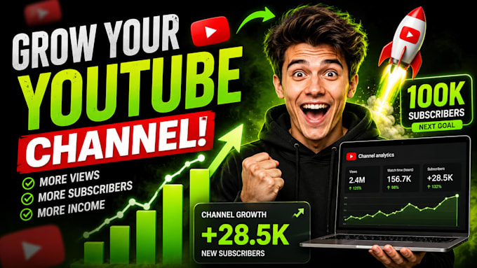 create modern and eye catching youtube thumbnails