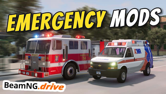 develop beamng emergency vehicle mods with realistic physics and lights
