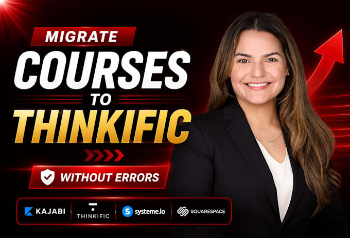 migrate kajabi teachable podia learnworlds courses to thinkific without errors