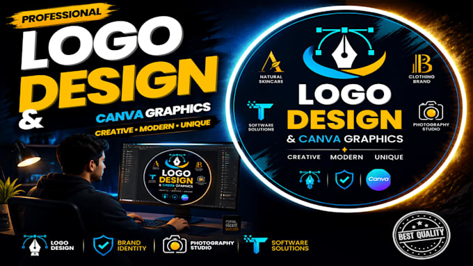 design a professional logo and canva graphics