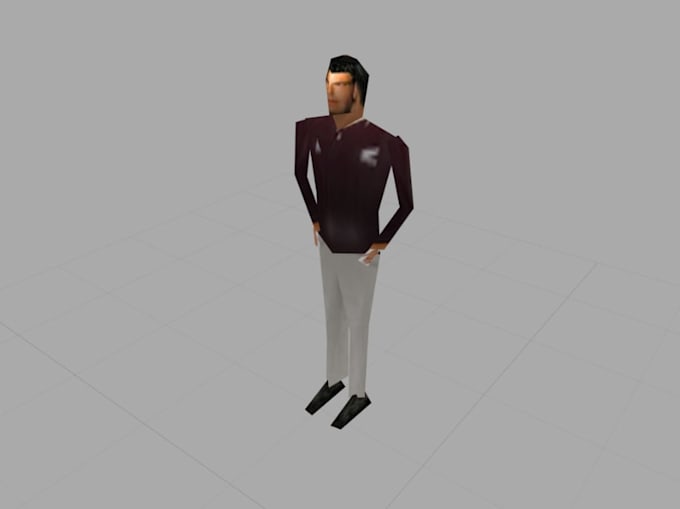 create authentic psx character in n64 style, low poly character for indie games