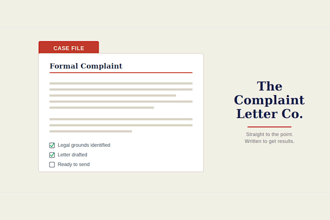 write professional complaint letters for you