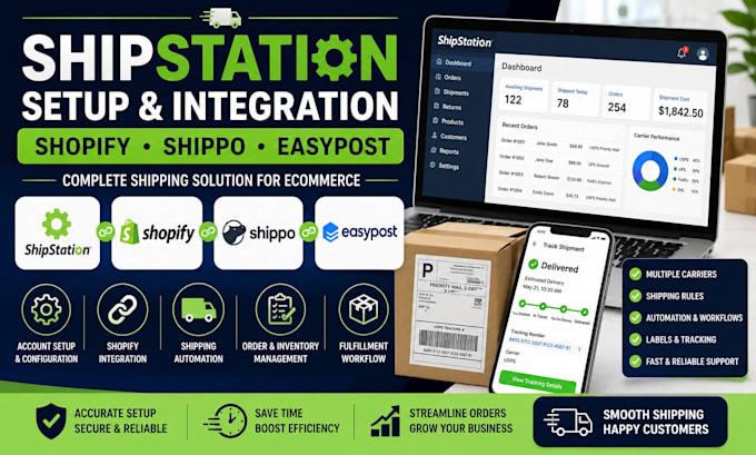 setup shipstation shippo easypost shopify integration and shipping