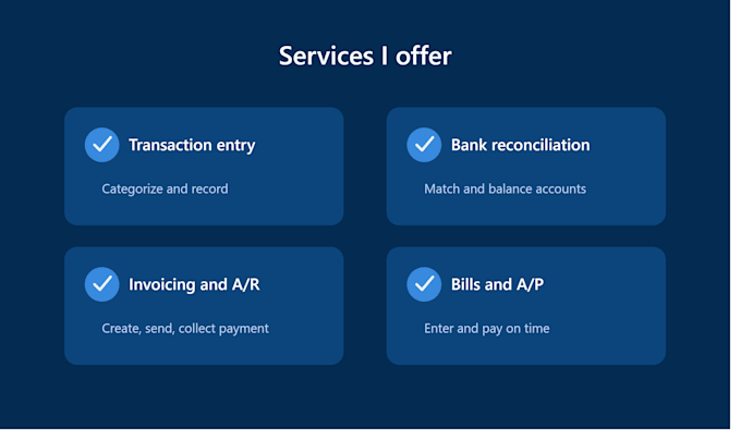 do bookkeeping and quickbooks online data entry and reconciliation