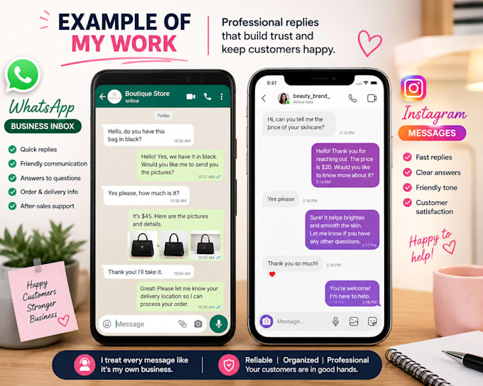 manage your whatsapp and instagram customer messages