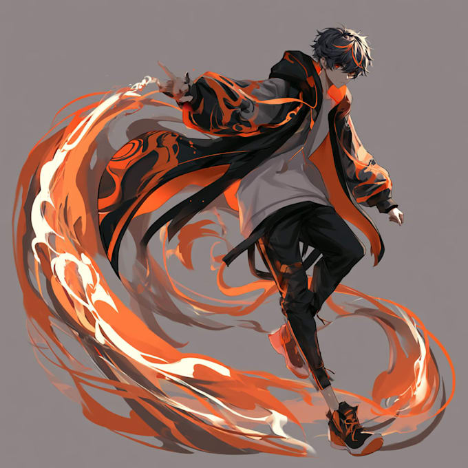 create a anime cartoon character, anime or illustration
