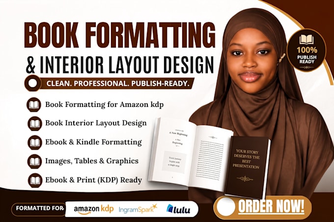 do book interior layout design paperback kindle ebook formatting for amazon kdp
