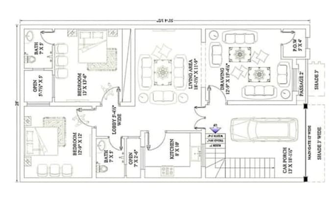 create professional 2d floor plans, permit drawings, and architectural houseplan