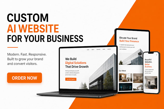 build custom ai website, business website, startup website, custom landing page