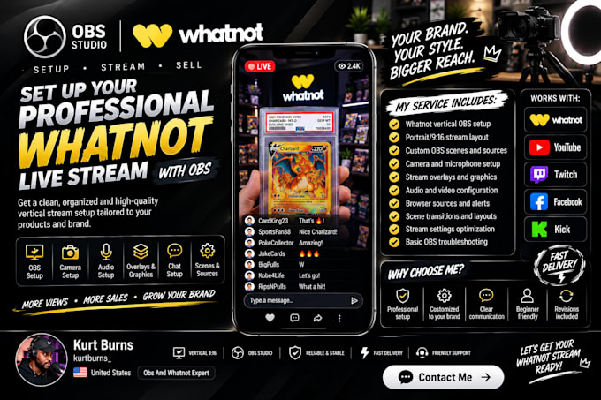 setup your professional whatnot live stream with obs