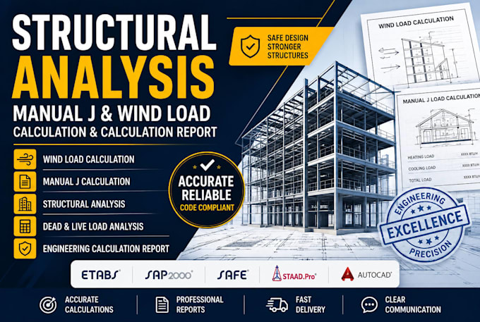 do structural analysis manual j wind load calculation and calculation report