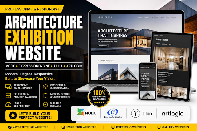 build modx expressionengine tilda artlogic vev architecture exhibition website