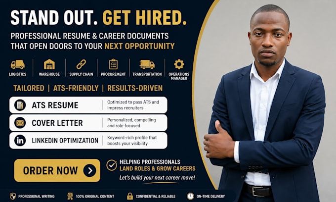 write ats logistics, warehouse, supply chain, procurement, transportation resume