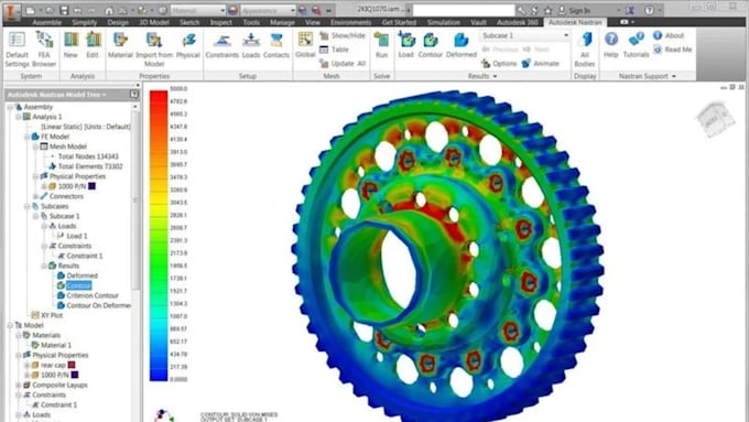 perform ansys fea structural stress,  deformation analysis using ansy and femap