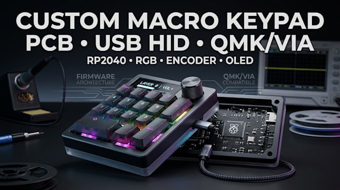 design programmable macro keypad pcb with rp2040 and qmk