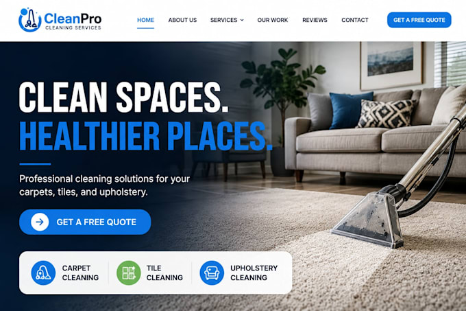 build wix carpet cleaning website tile cleaning website upholstery website