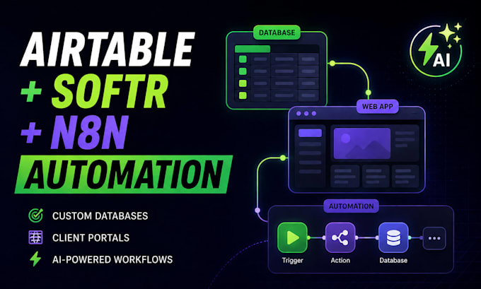 setup airtable database airtable softr webapp airtable n8n ai automation