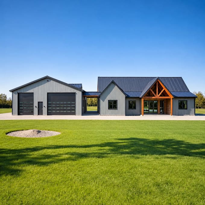design barndominium and pole barn house plans and floor plan renderings