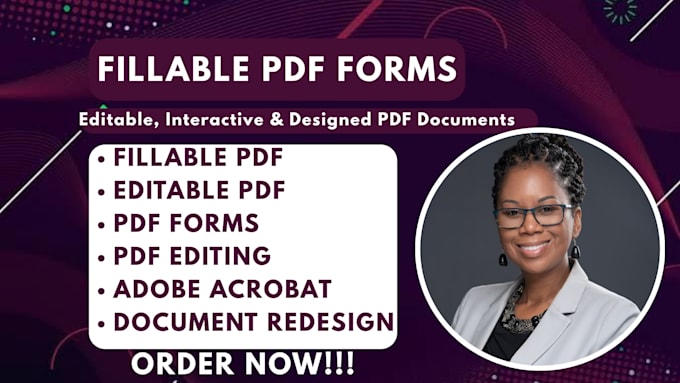 create fillable PDF forms, editable PDF and redesign documents in adobe