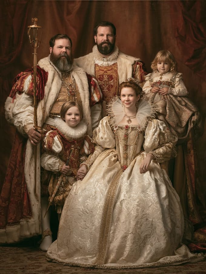 create custom royal portrait from photo