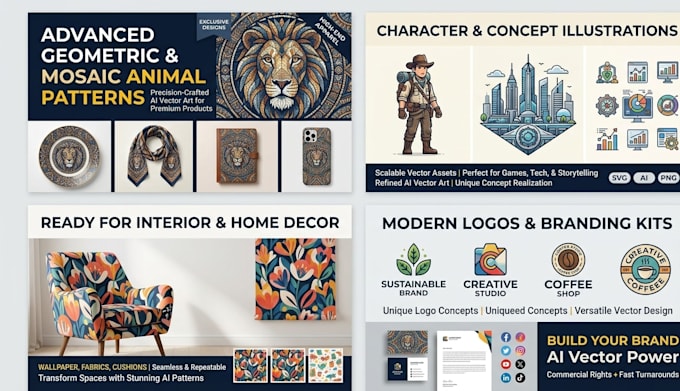 create seamless patterns ai vector art, and stock graphics