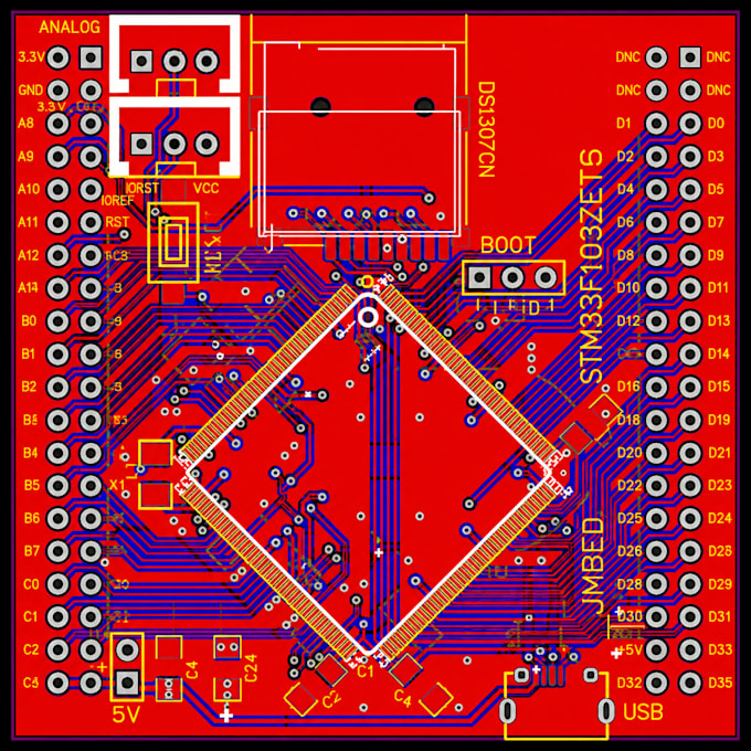 design led pcb, mcpcb, thermal layout, high power pcb, kicad, gerber bom