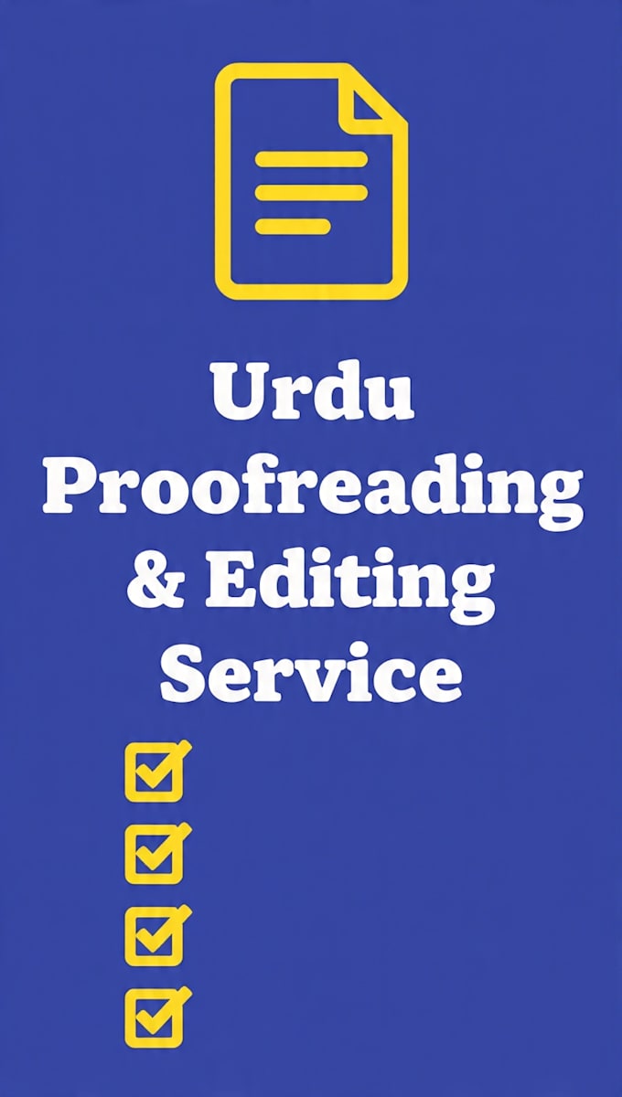 do urdu proofreading and editing with perfect grammar